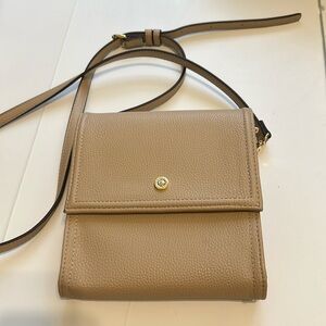 Kate Landry Small Pebbled Leather Crossbody Bag